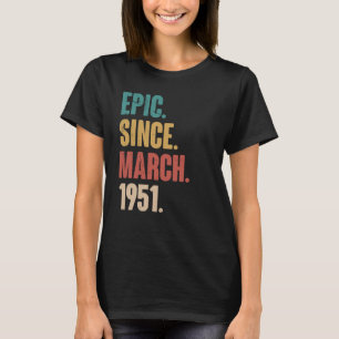 72 Jahre Vintag 1951 Geburtstag 72. Dekoration T-Shirt