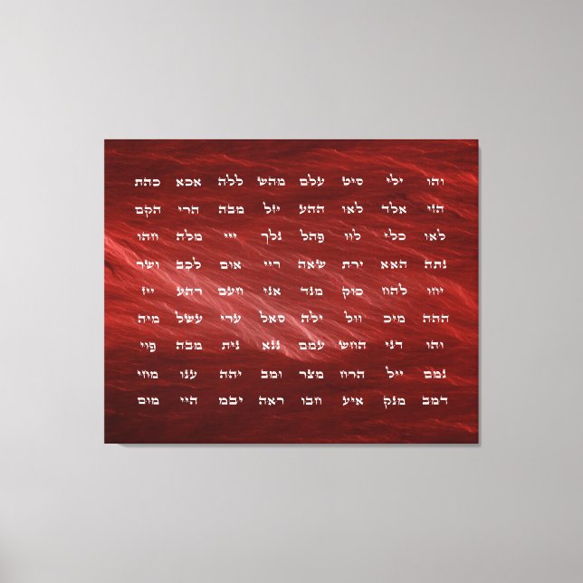 72 Namen Gottes Meditation Kunst Leinwanddruck (Vorderseite)
