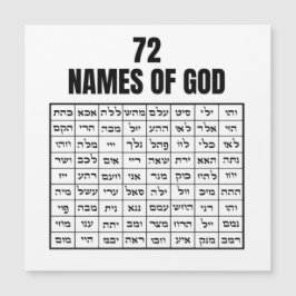 72 Names of God Magnetkarte