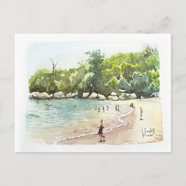 72: Sandstrand Postkarte (Vorderseite)