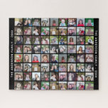 72 Square Foto Collage Grid mit Text - schwarz<br><div class="desc">Verwenden Sie 72 SQUARE-Fotos, um eine persönliche Foto-Collage zu erstellen. Dieses moderne, saubere Layout enthält einen Textblock in einem serifenlosen Schriftart, um einen Familiennamen oder einen Namen hinzuzufügen. Die Hintergrundfarbe kann im Anpassungsbereich geändert werden. ***Beste Ergebnisse für dieses Multi-Foto-Layout - Ihre Fotos vor dem Hochladen in Quadrate schneiden. Oder verwenden...</div>