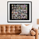 72 Square Foto Collage Grid mit Text - schwarz Poster<br><div class="desc">Verwenden Sie 72 SQUARE-Fotos, um eine persönliche Foto-Collage zu erstellen. Dieses moderne, saubere Layout enthält einen Textblock in einem serifenlosen Schriftart, um einen Familiennamen oder einen Namen hinzuzufügen. Die Hintergrundfarbe kann im Anpassungsbereich geändert werden. ***Beste Ergebnisse für dieses Multi-Foto-Layout - Ihre Fotos vor dem Hochladen in Quadrate schneiden. Oder verwenden...</div>