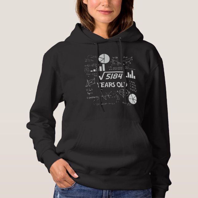 72 Years Old Bday Math Teacher 72nd Birthday Gift Hoodie (Vorderseite)