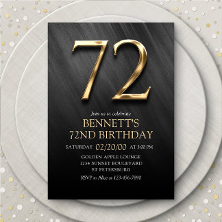 72e Invitation d'anniversaire