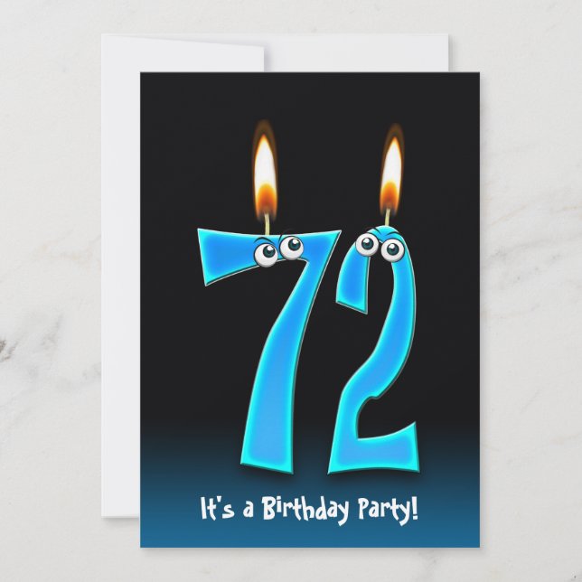72e Invitation de fête d'anniversaire (Devant)