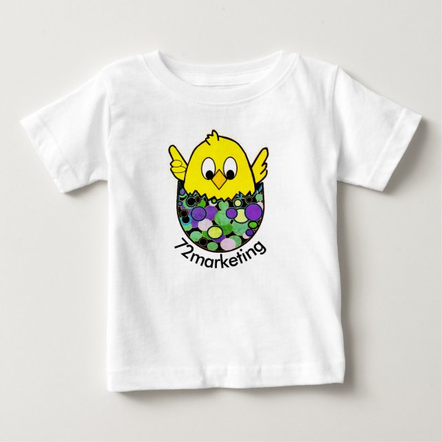 72marketing Küken Ostern, das Frühlingsbabyspitze Baby T-shirt (Vorderseite)