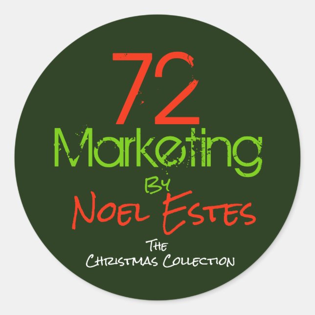 72Marketing Logo Aufkleber Weihnachtskollektion (Vorderseite)