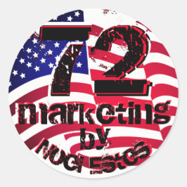 72marketing logo autocollant étiquette drapeau amé