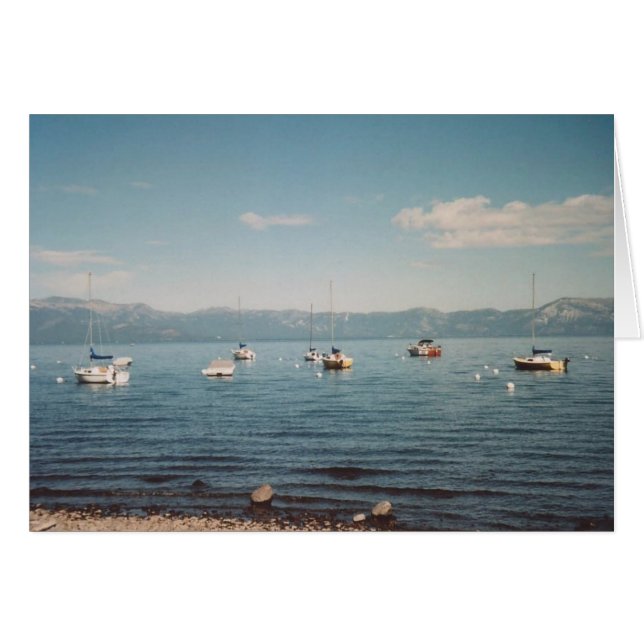 73. Bateaux en Ancre, lac Tahoe, CA (Devant horizontal)