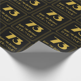 73. Geburtstag - Art Deco Inspiriert Look "73" & N Geschenkpapier