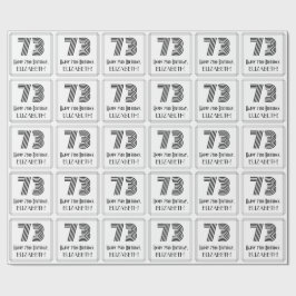 73. Geburtstag: Art Deco Inspiriert Stil "73" + Na Geschenkpapier