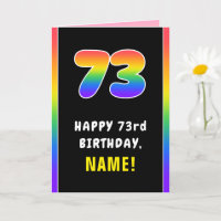 73. Geburtstag: Farbenfroher Regenbogen # 73, Indi