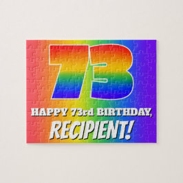 73. Geburtstag — mehrfarbiges Regenbogenmuster "73
