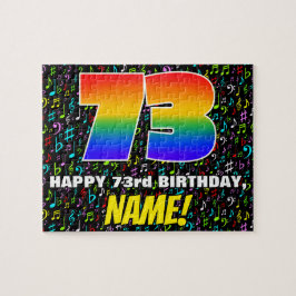 73. Geburtstag — Spaß, farbenfrohe Musiksymbole &