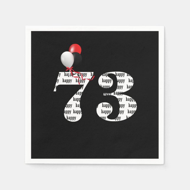 73. Geburtstagsballons Serviette (Vorderseite)