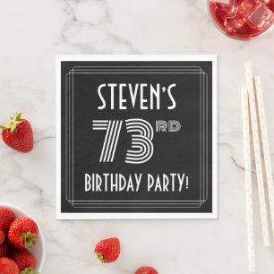73. Geburtstagsparty: Art-Déco-Stil + Individuelle Serviette