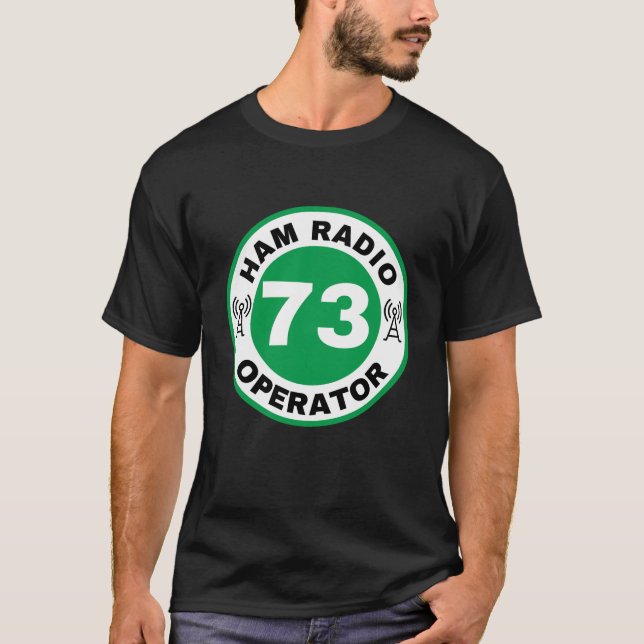 73 Ham Radio Operator Tshirt Green (Vorderseite)
