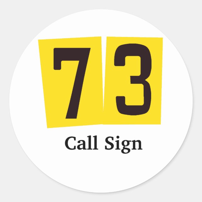 73 Ham Radio Sticker oder Namensmarken Anpassen (Vorderseite)