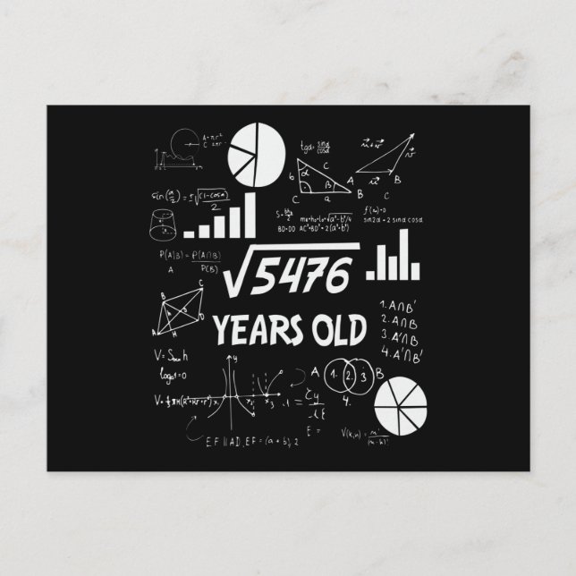 73 Jahre alter Tag Mathematiklehrer 73. Geburtstag Postkarte (Vorderseite)