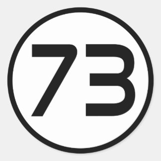 73 RUNDER AUFKLEBER