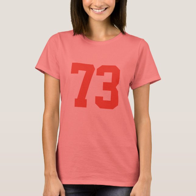 73 t-shirt personnalisable numéro-73 (Devant)