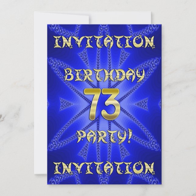73e invitation à la fête d'anniversaire (Devant)
