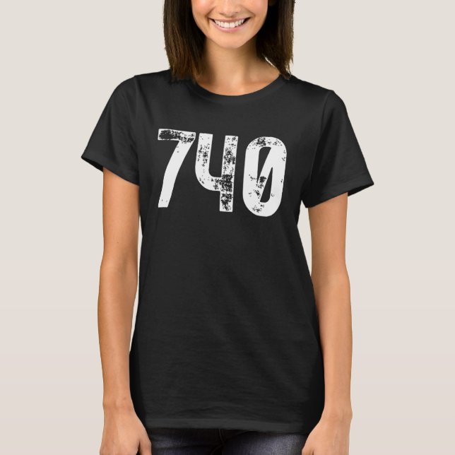 740 Area Code Newark OH Mobile Telefone Area Code T-Shirt (Vorderseite)