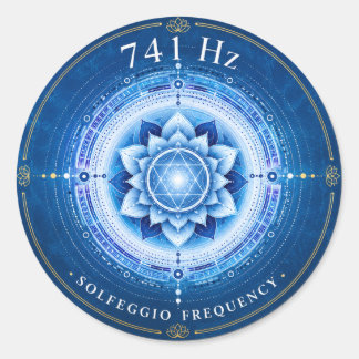 741 Hz Solfeggio-Frequenz-Aufkleber Runder Aufkleber