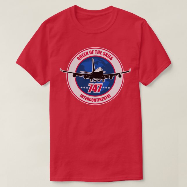 747 Jumbo Jet  T-Shirt (Design vorne)
