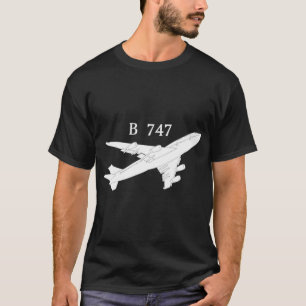 747 Shirt Handgezeichnetes grafisches TShirt-Flugz