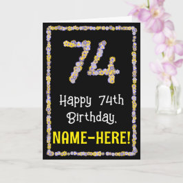 74. Geburtstag: Blumennummer, Individuelle Name, B Karte