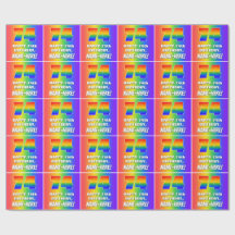 74. Geburtstag: Farbiges, lustiges Regenbogenmuste