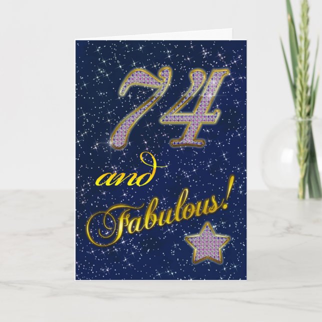 74. Geburtstag für jemanden Fabulous Karte (Vorderseite)