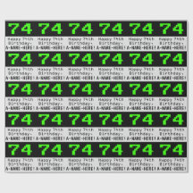 74. Geburtstag - Nerdy / Geeky Style "74" und Name