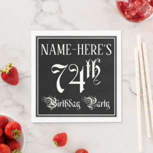 74. Geburtstagsparty — Extravagantes Script + Indi Serviette