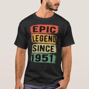 74 Jahre alter Tag 1951 Epische Legende 74. Geburt T-Shirt
