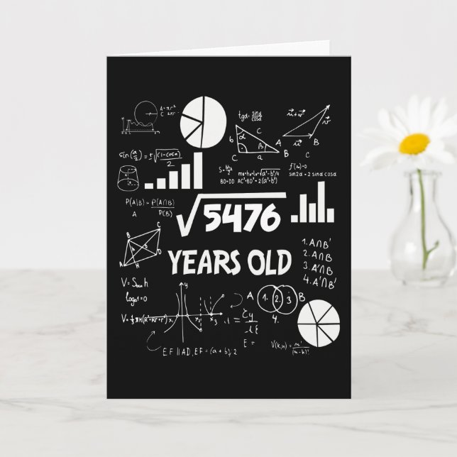 74 Jahre altes Tagesmathematik Lehrer 74. Geburtst Karte (Kleine Pflanze)