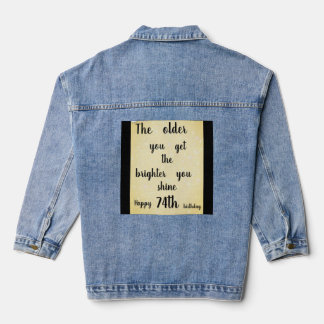 74 Jahre glänzen Jeansjacke