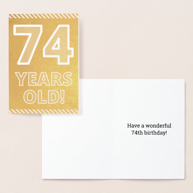 74ème anniversaire : audacieux "74 ans !" Carte Go (Affichage)