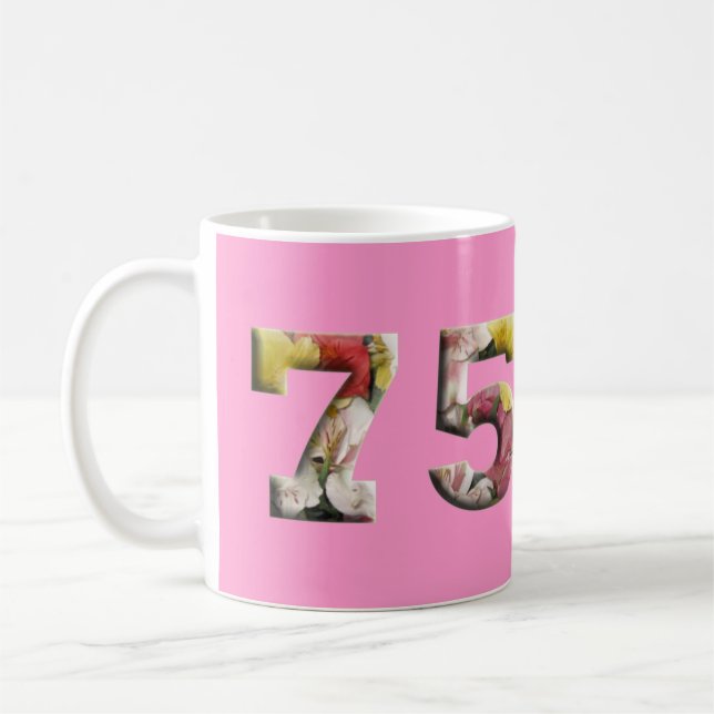 75 Ans 75e Anniversaire Milestone Mug (Gauche)
