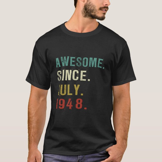 75 Awesome Since July 1948 75Th T-Shirt (Vorderseite)