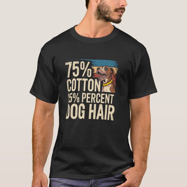 75 Baumwolle 25 % Hundehaar T-Shirt (Vorderseite)