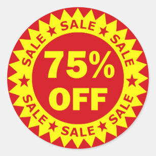 75 % De Réduction Sur Les Stickers De Vente Au Dét
