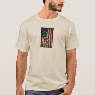 75. Förster-Regiment-amerikanische Flagge - T - T-Shirt