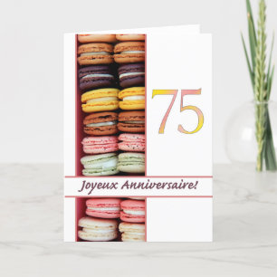 75. Französisch Geburtstag Macaron-Joyeux Annivers Karte
