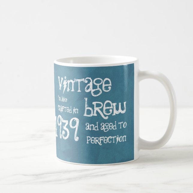 75. Geburtstag1939 Vintager Brew oder irgendein Kaffeetasse (Rechts)