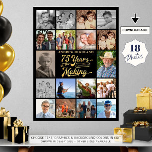 75. Geburtstag 18 Fotos 75 Jahre im Making Poster