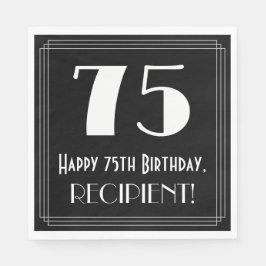 75. Geburtstag ~ Art Deco Inspiriert Look "75", Na Serviette