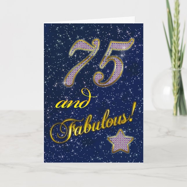 75. Geburtstag für jemand fabelhaft Karte (Vorderseite)