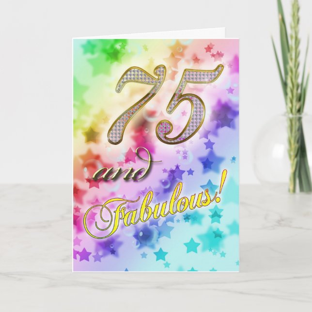75. Geburtstag für jemanden Fabulous Karte (Vorderseite)